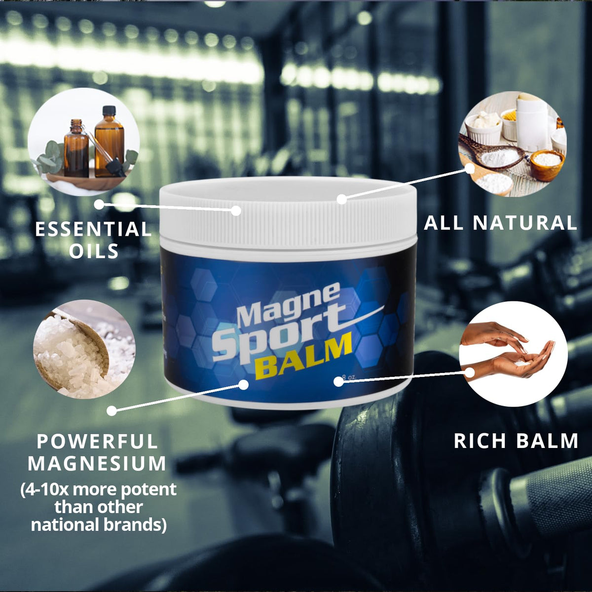 MG12 MagneSport Topical Magnesium Balm - 8 oz Jar - image 4