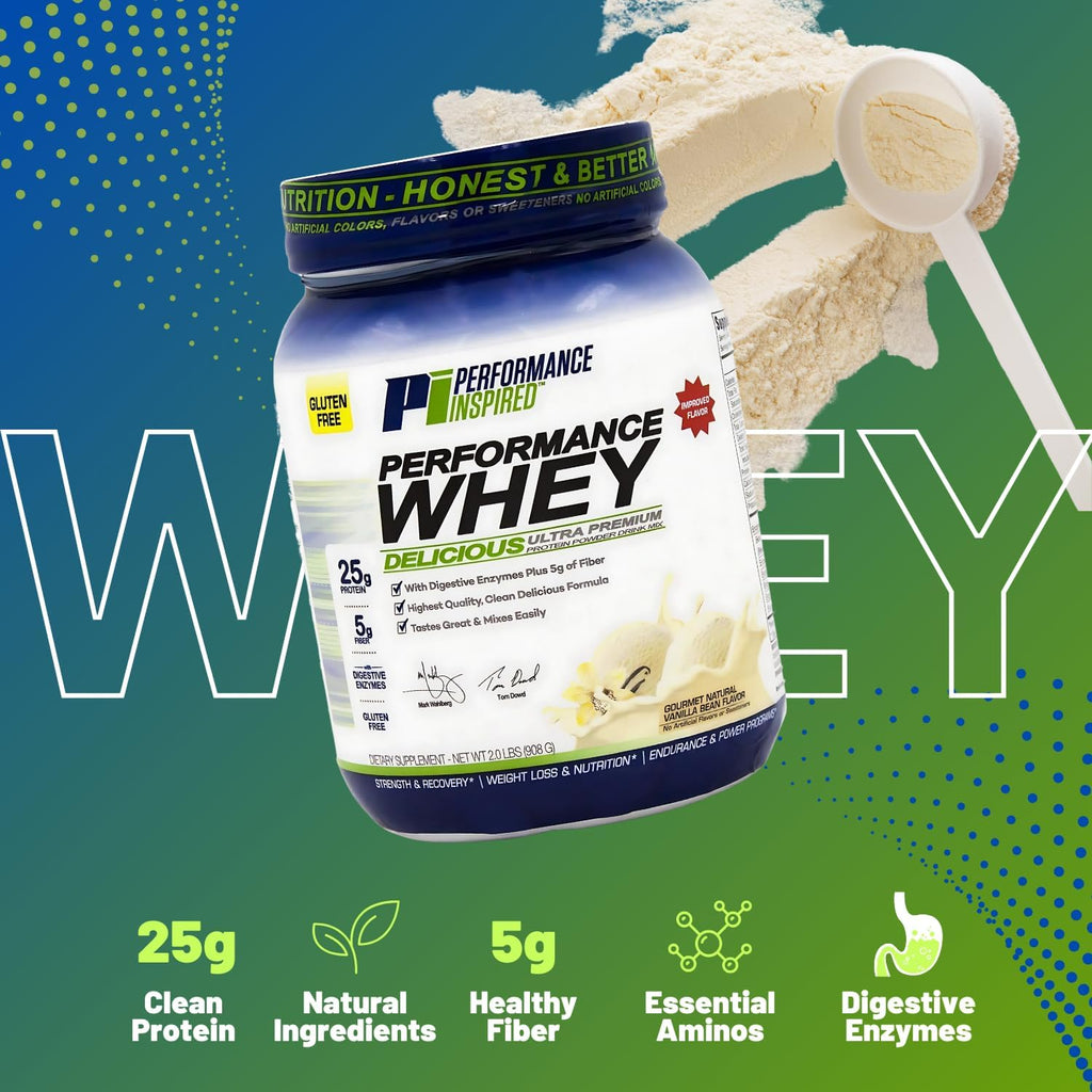 PERFORMANCE INSPIRED Whey Protein Powder Vanilla Bean 25G - 2lb - image 2
