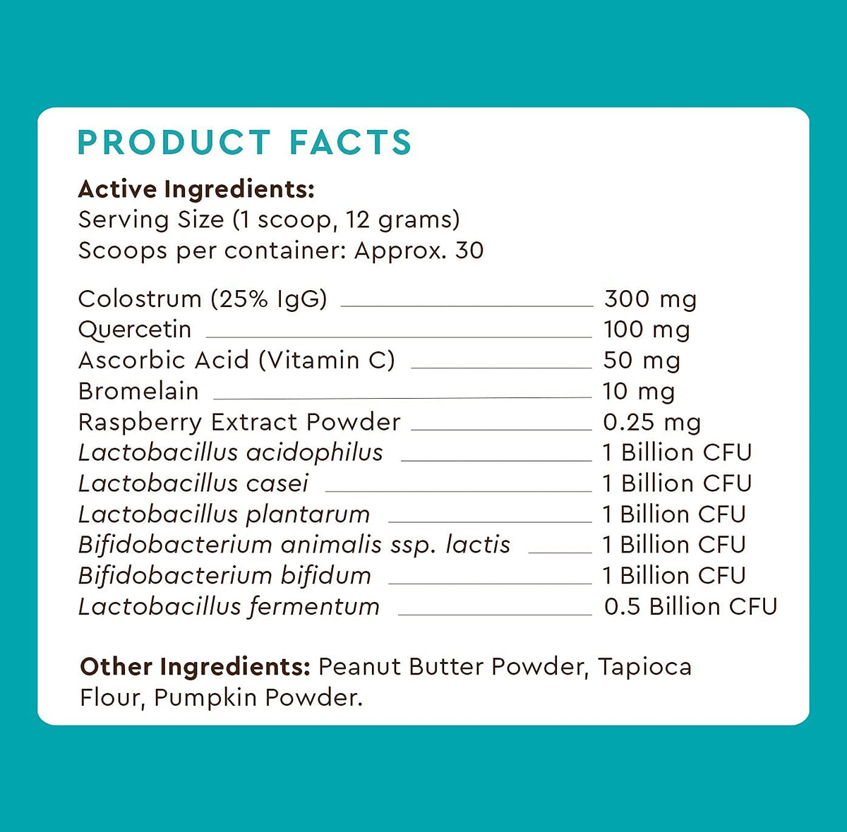 Infinite Pet Supplements Dog Probiotic with Colostrum Peanut Butter Powder - image 5
