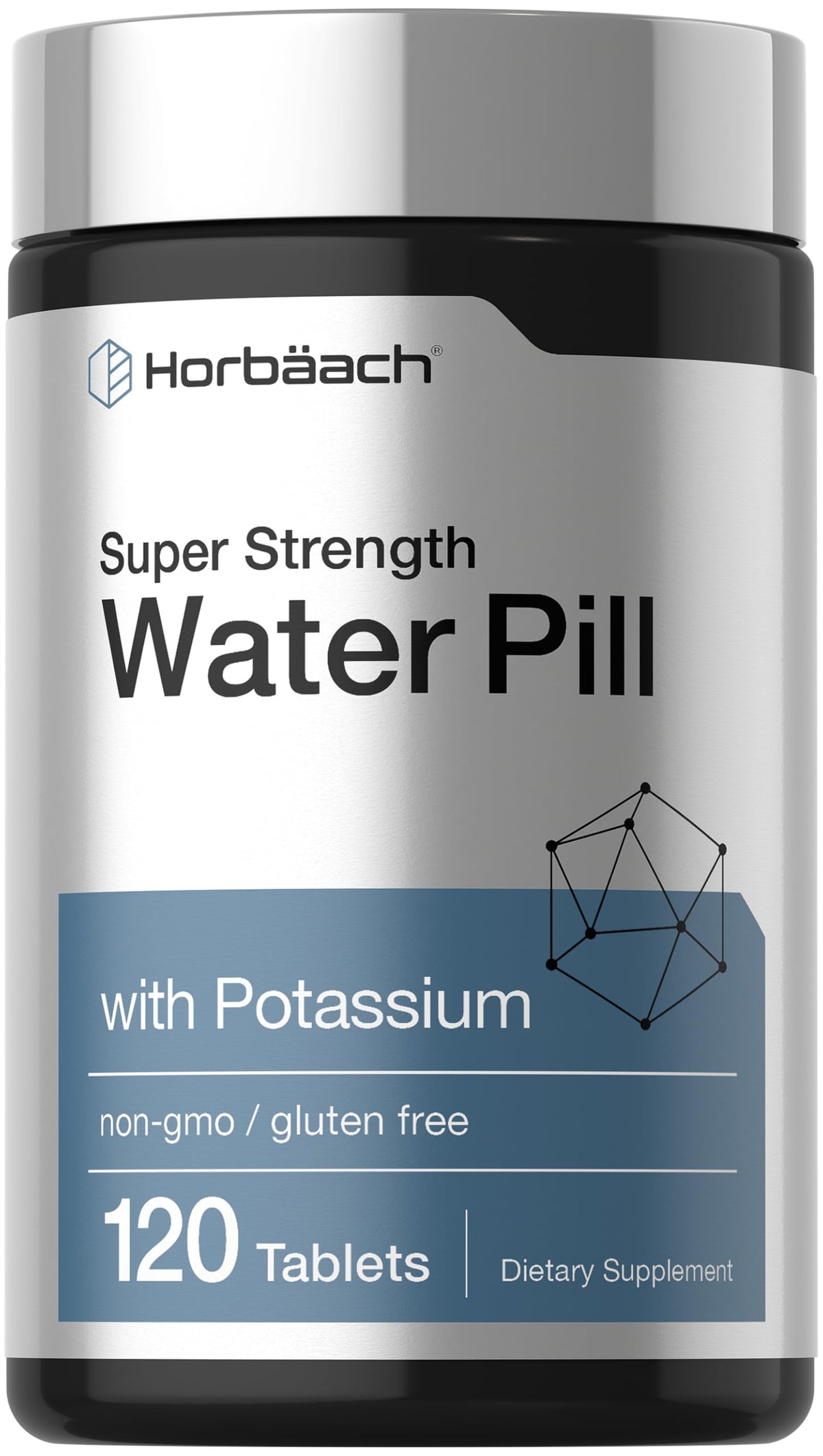 Horbäach Water Pills Super Strength - 120 Tablets