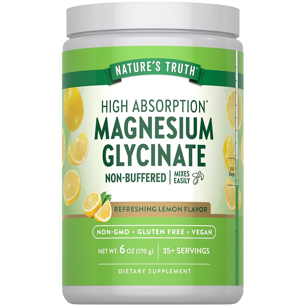 Nature's Truth Magnesium Glycinate Powder Lemon - 6 oz
