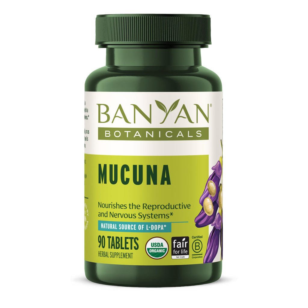 Banyan Botanicals Organic Mucuna Pruriens Tablets - 90 Tablets