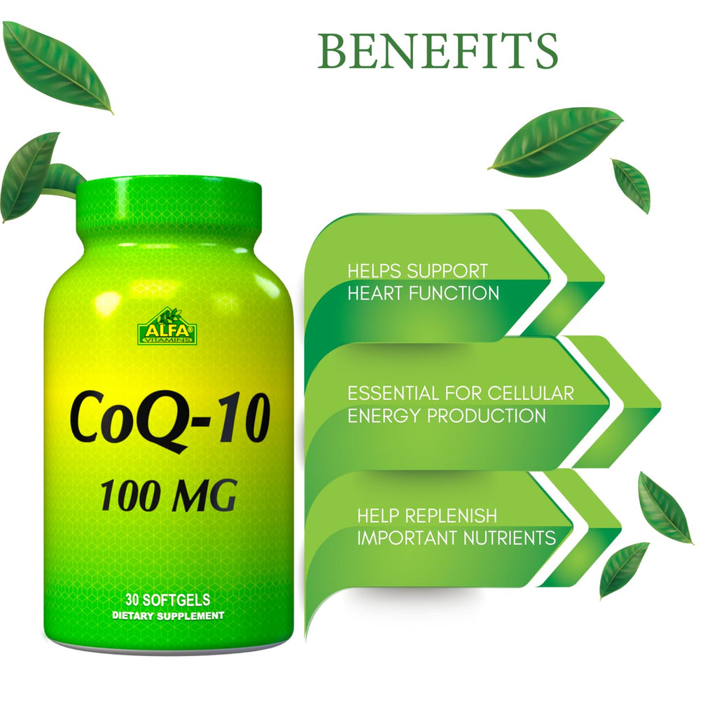 ALFA VITAMINS CoQ10 100 mg - 30 Softgels - image 3