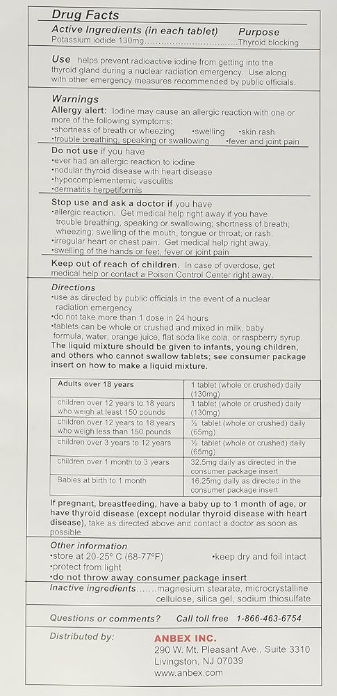 IOSAT Potassium Iodide 130 mg Tablets - 140 Count - image 2