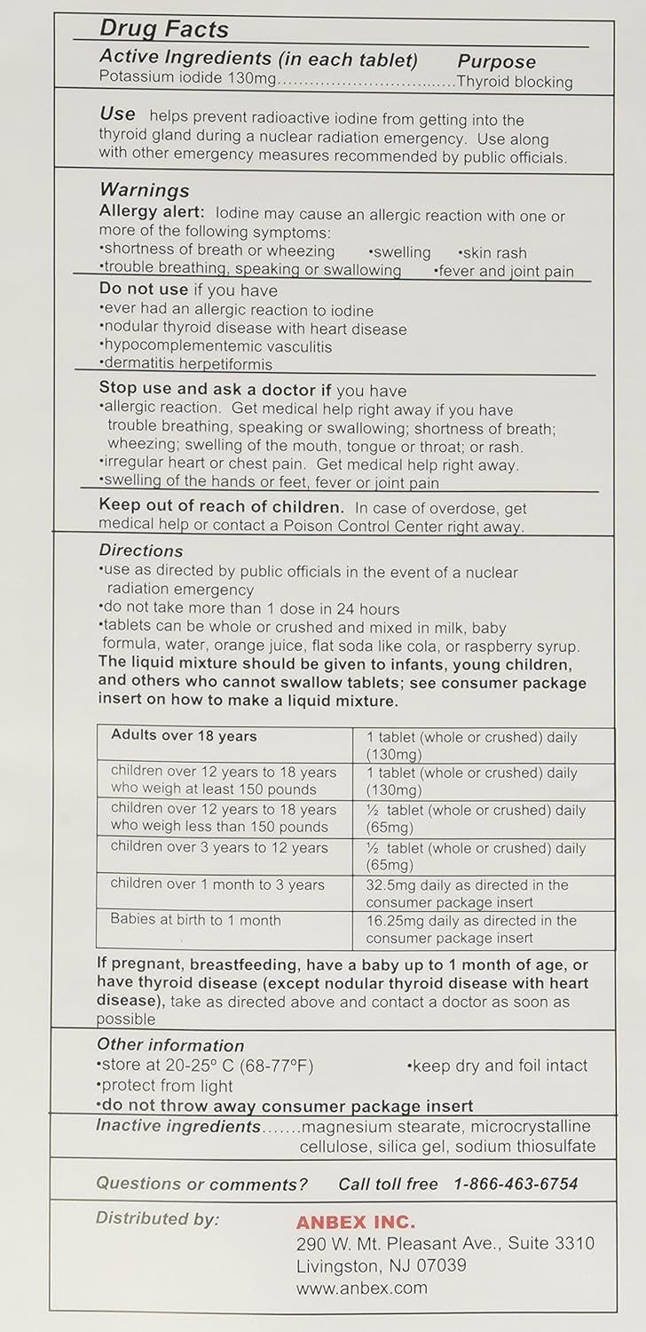 IOSAT Potassium Iodide 130 mg Tablets - 140 Count - image 2
