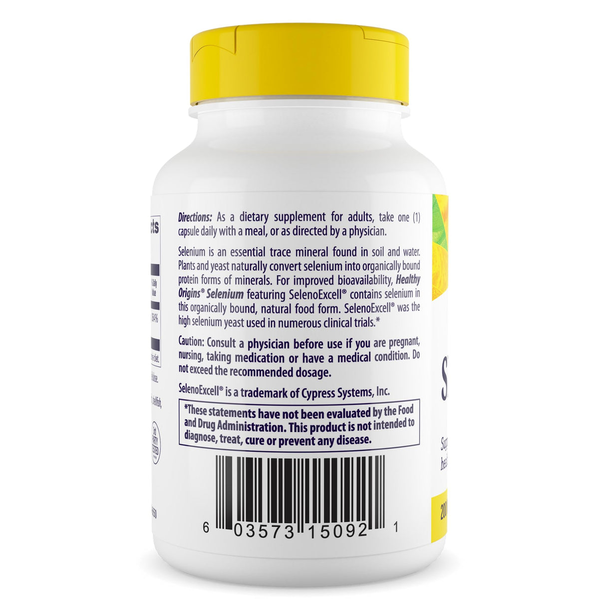Healthy Origins Selenium 200 mcg SelenoExcell - 180 Capsules - image 2