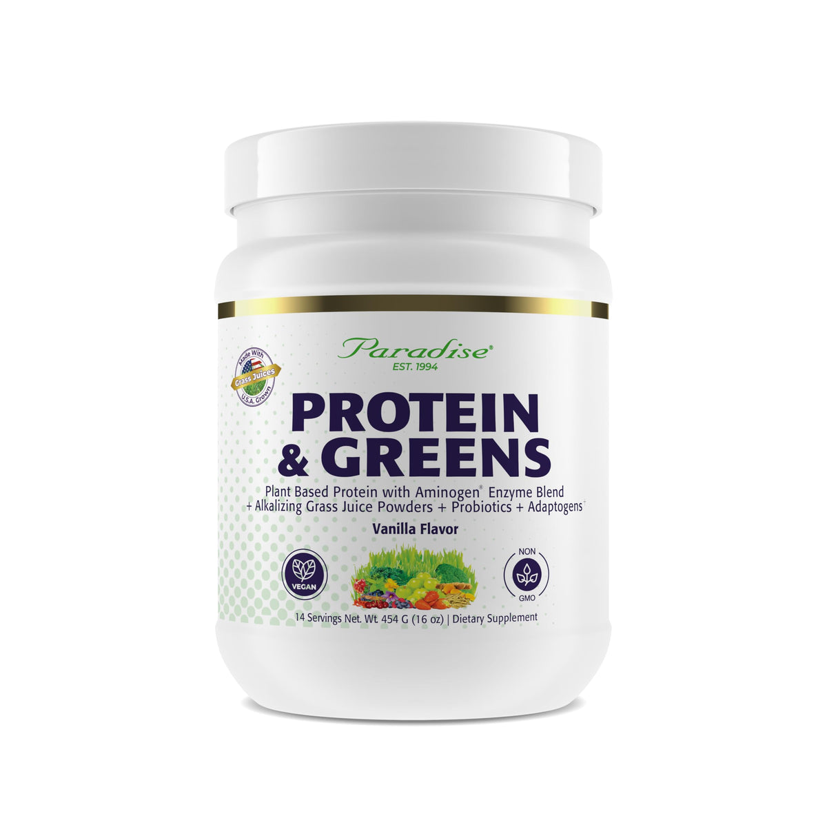 Paradise Herbs Pea Protein and Proteins & Greens Powder, 20g Protein