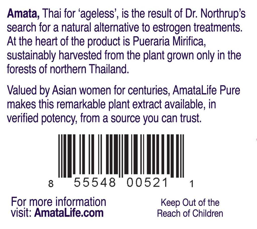 Amata Life Pueraria Mirifica Pure Capsules for Menopause - 120 Capsules - image 3