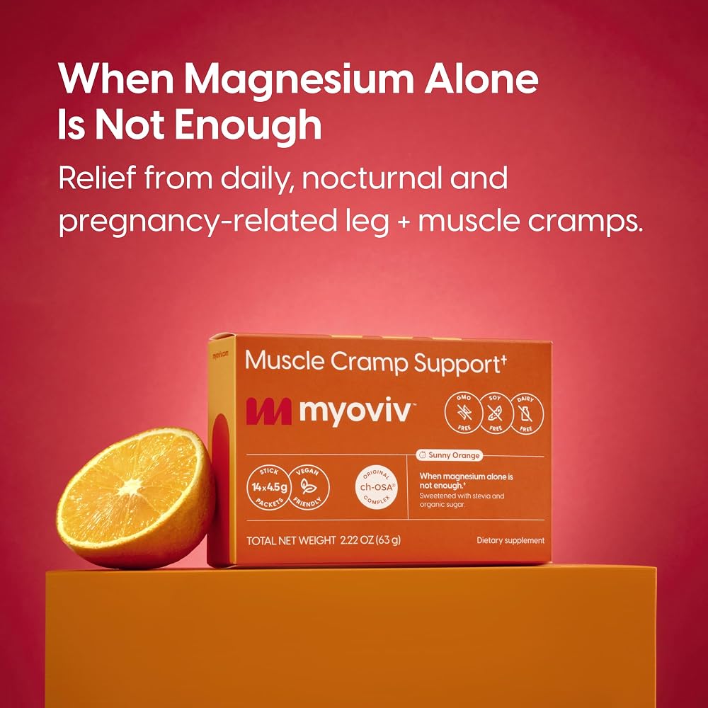 MYOVIV Muscle Cramp Relief Powder Sunny Orange - 14 Packets - image 2