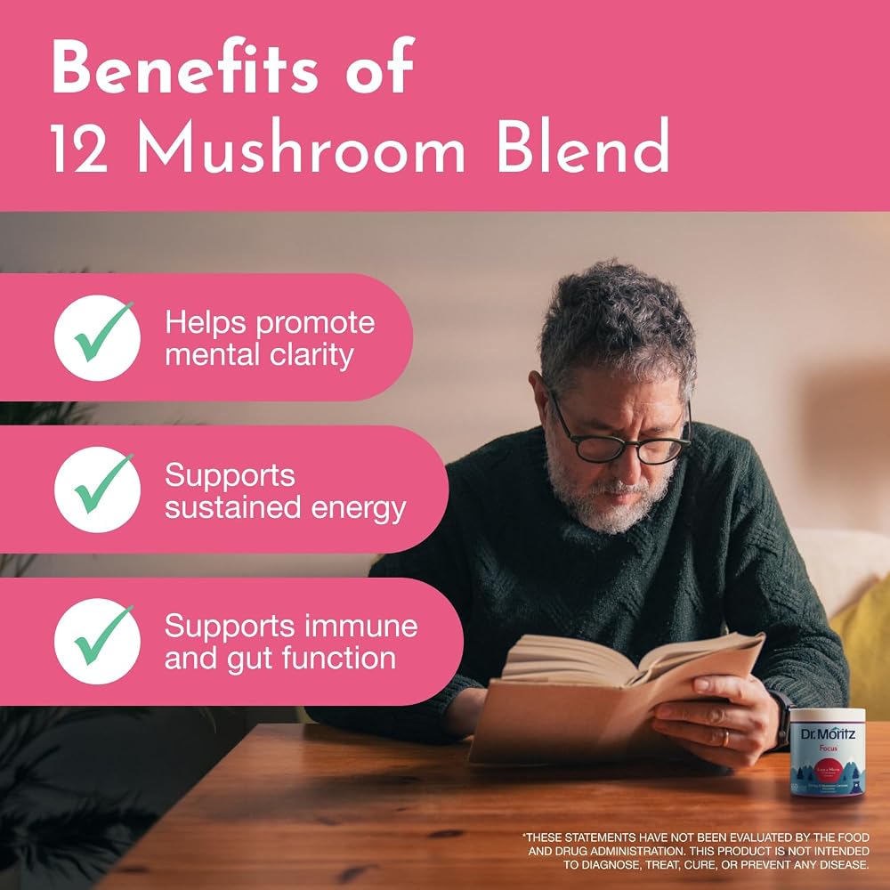 DR. MORITZ Lions Mane Gummies for Adults and Kids 4+ - Mushroom