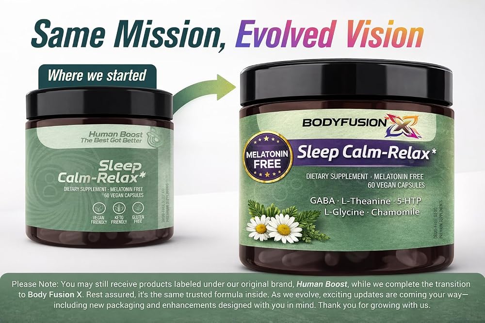 Human Boost Sleep Calm Relax Sleep Aid - 60 Capsules - image 5