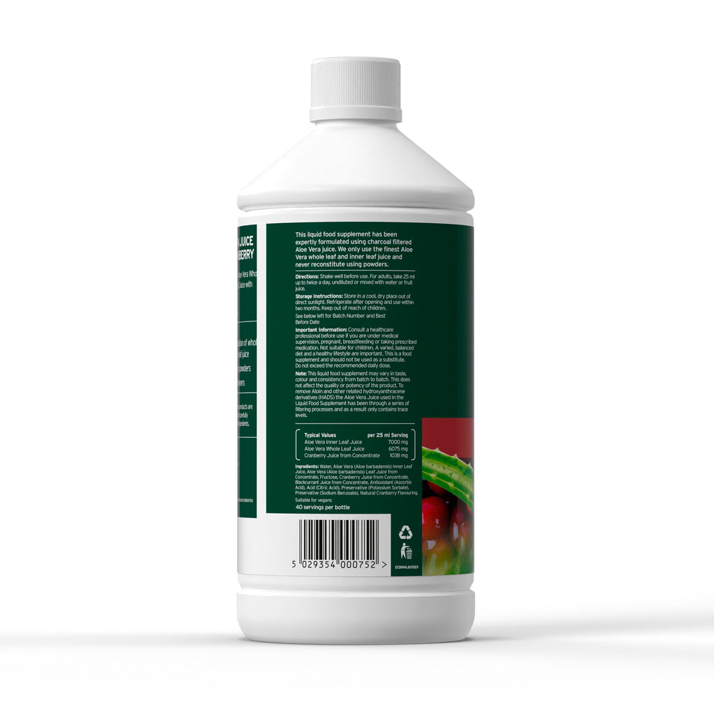 Aloe Pura Aloe Vera Juice Max Strength Cranberry - 1L - image 2