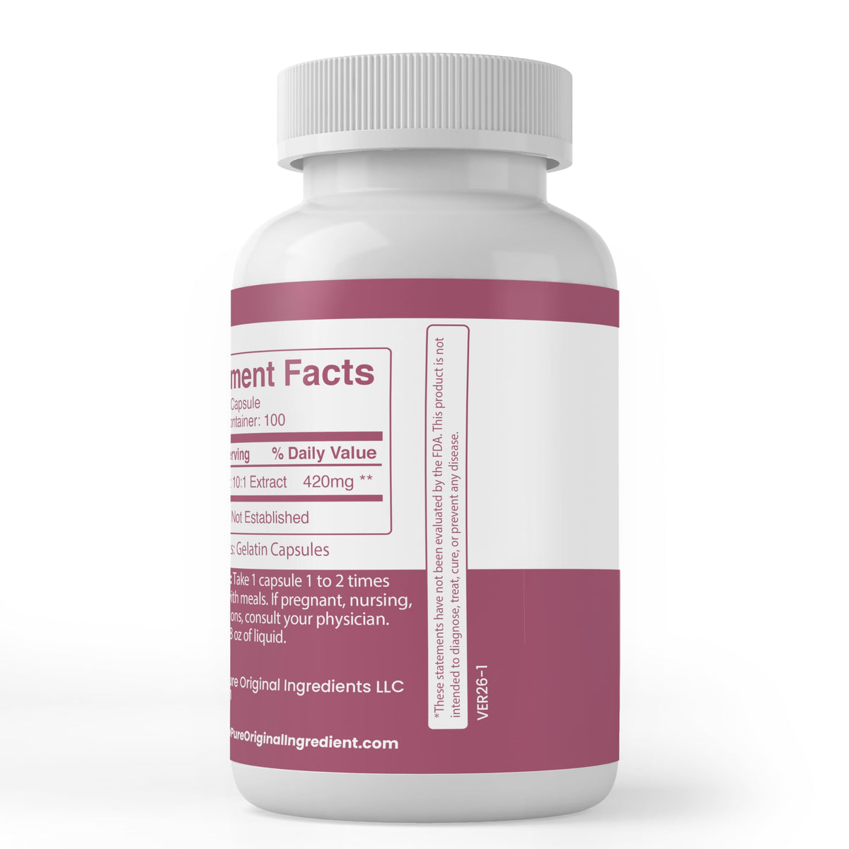PURE ORIGINAL INGREDIENTS Astragalus Extract - 100 Capsules - image 3