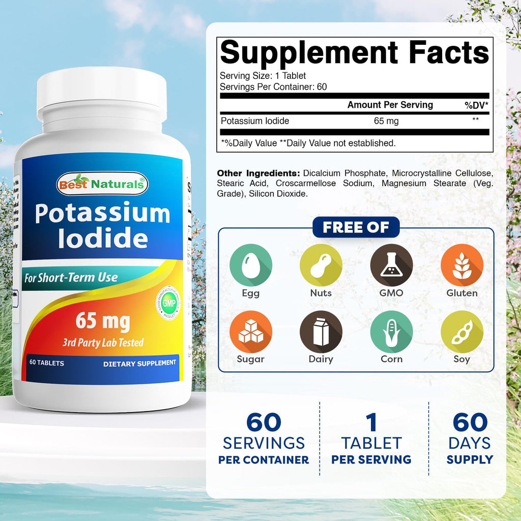 Best Naturals Potassium Iodide 65 mg - Dietary Supplement