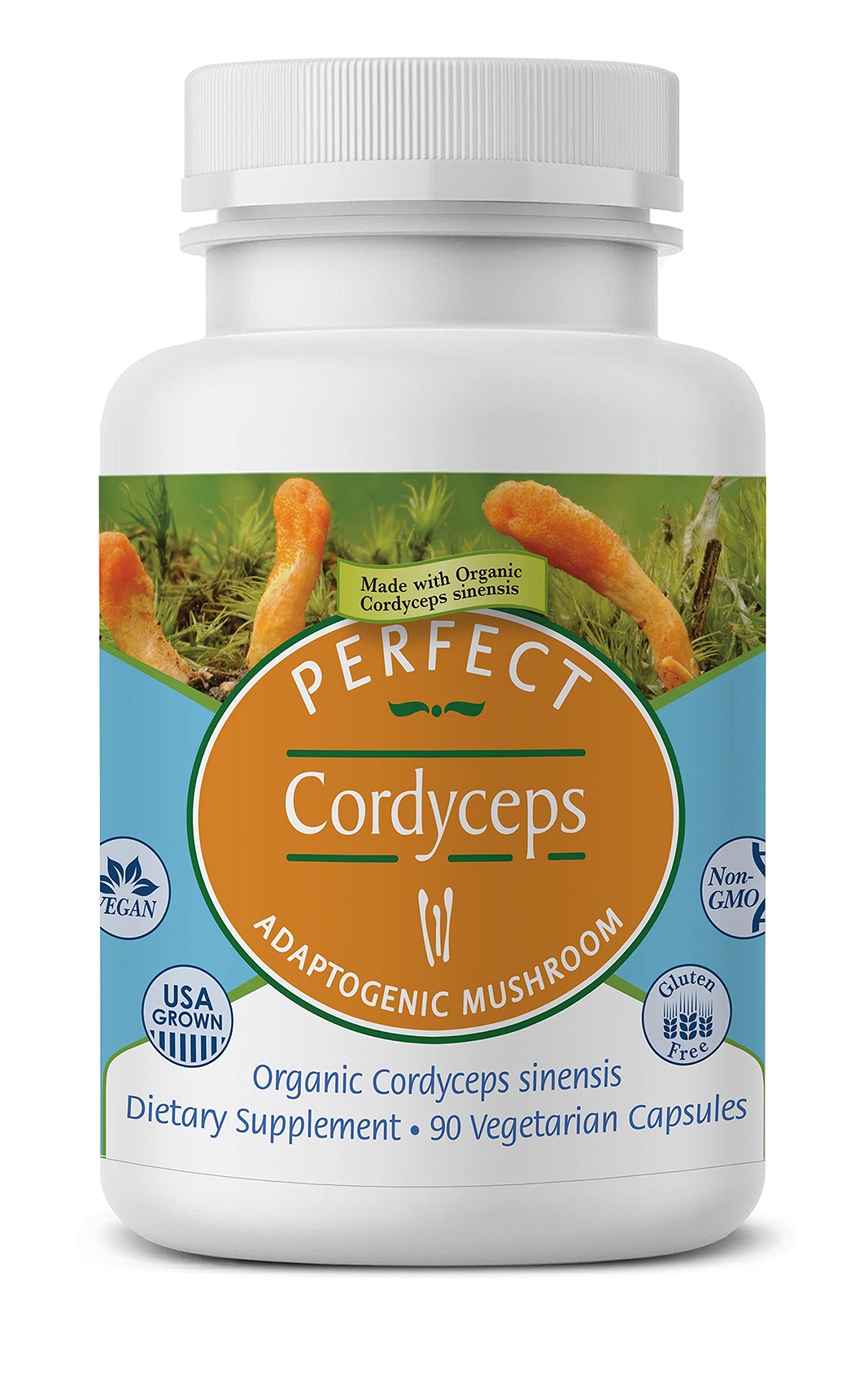 Perfect Supplements Cordyceps Organic Adaptogenic Herbal Supplement