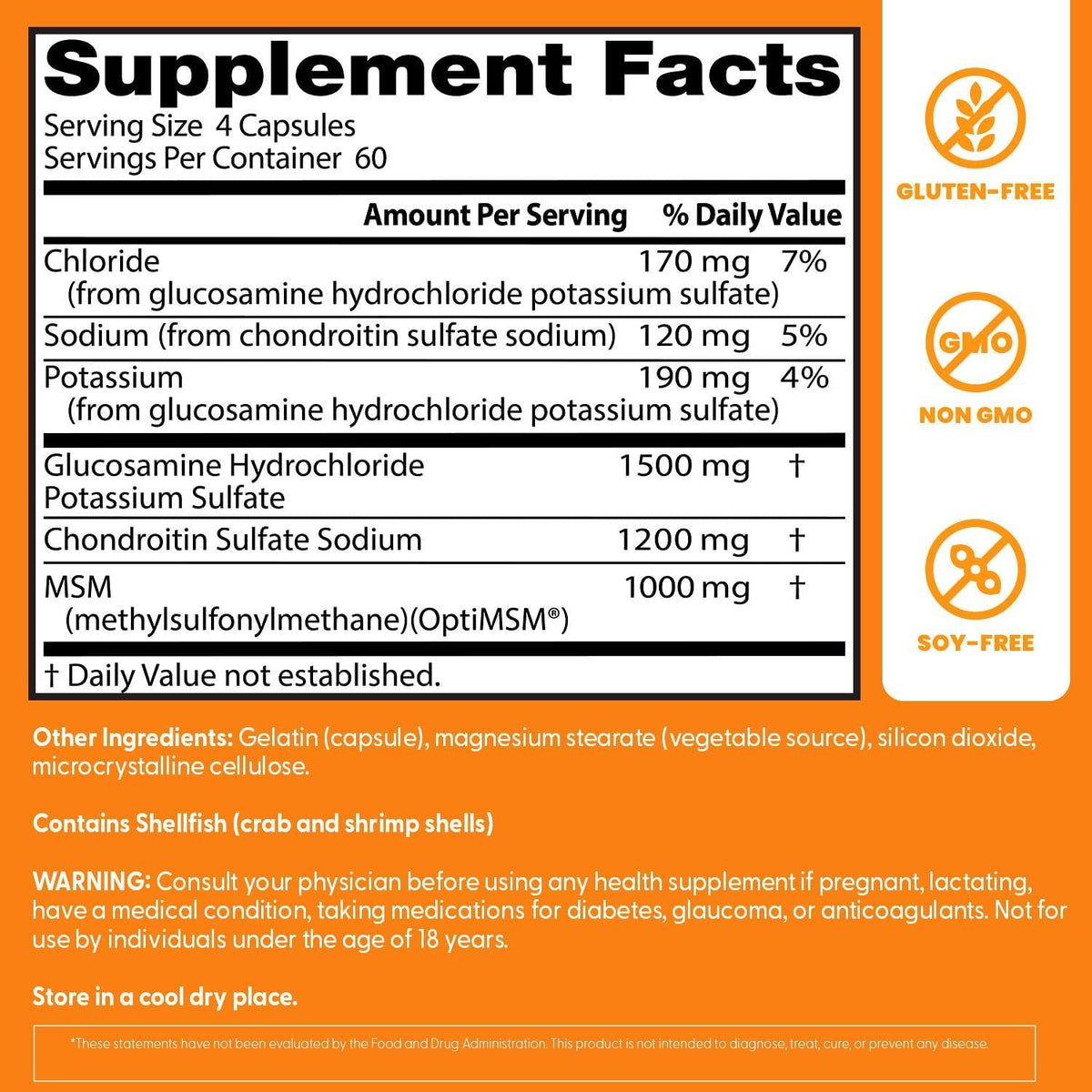 Doctor's Best Glucosamine Chondroitin MSM Joint Support - 240 Capsules - image 4