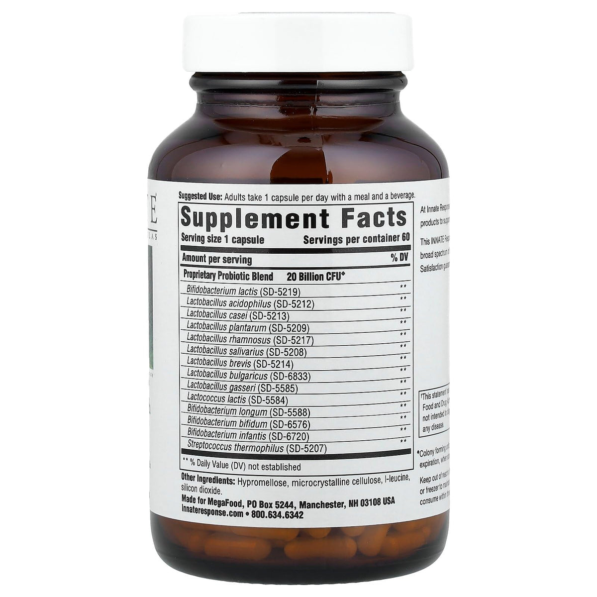 Innate Response Formulas Flora 20-14 Probiotic Ultra Strength - 60 Capsules - image 2