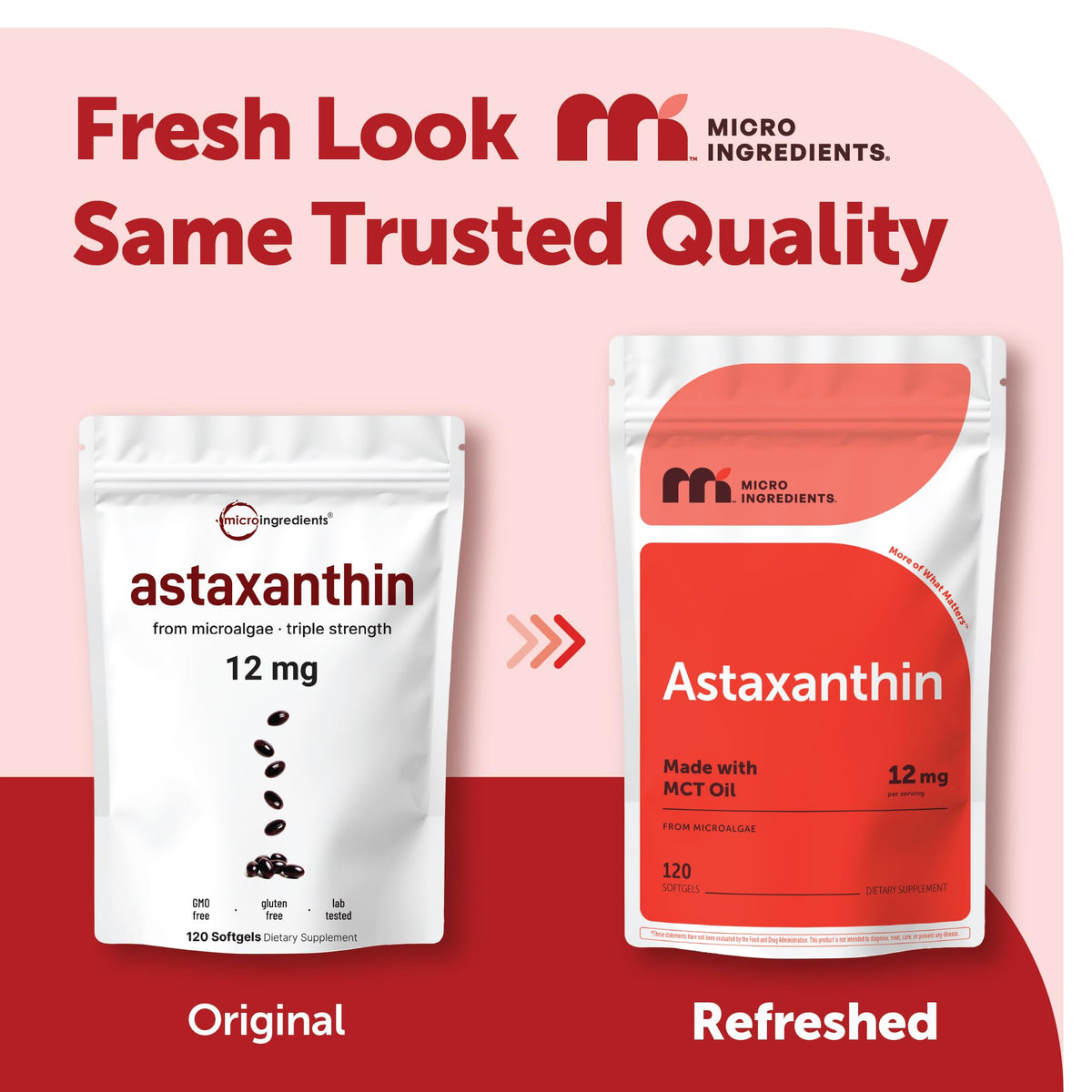 Micro Ingredients Astaxanthin 12mg with MCT Oil - 120 Softgels - image 2