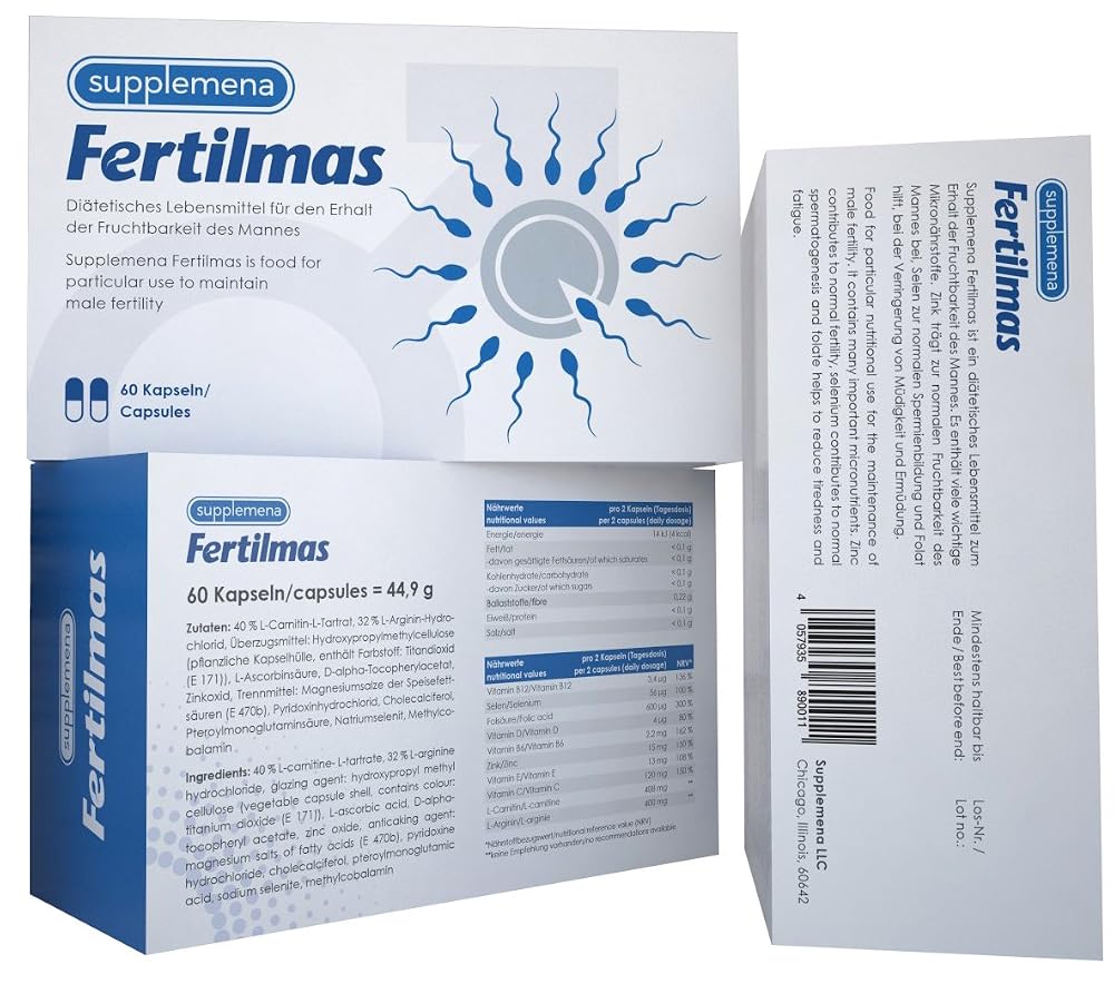 Supplemena Fertilmas Male Fertility Supplement - 60 Vegetarian Capsules