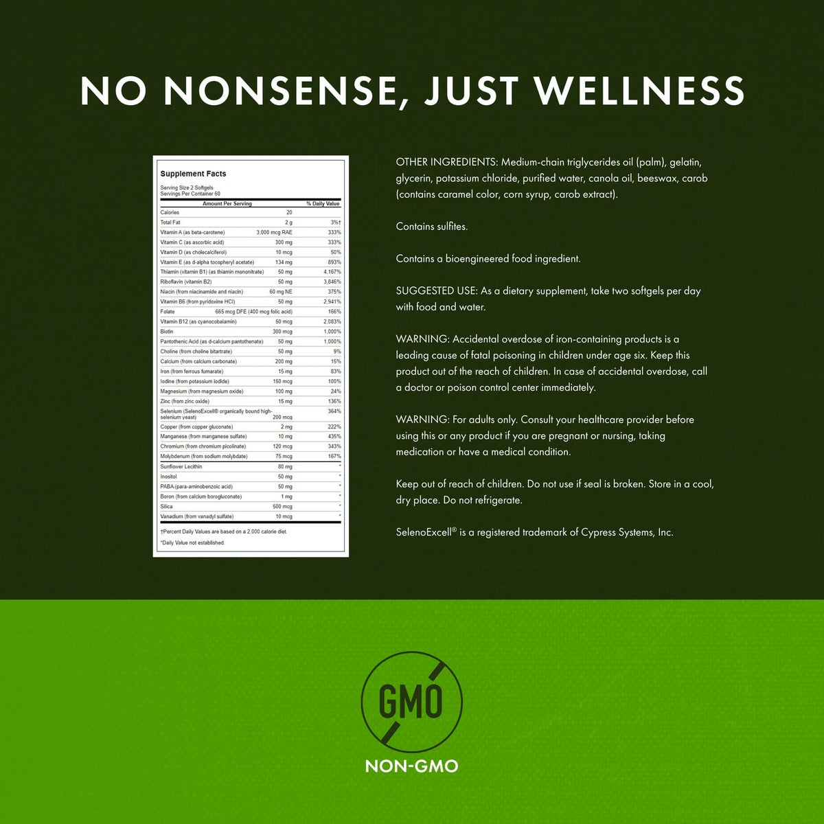 Swanson Multi High Potency Immune Support - 120 Softgels - image 3