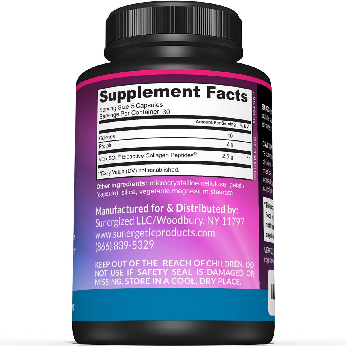Sunergetic Premium Collagen Peptides - 150 Capsules - image 2