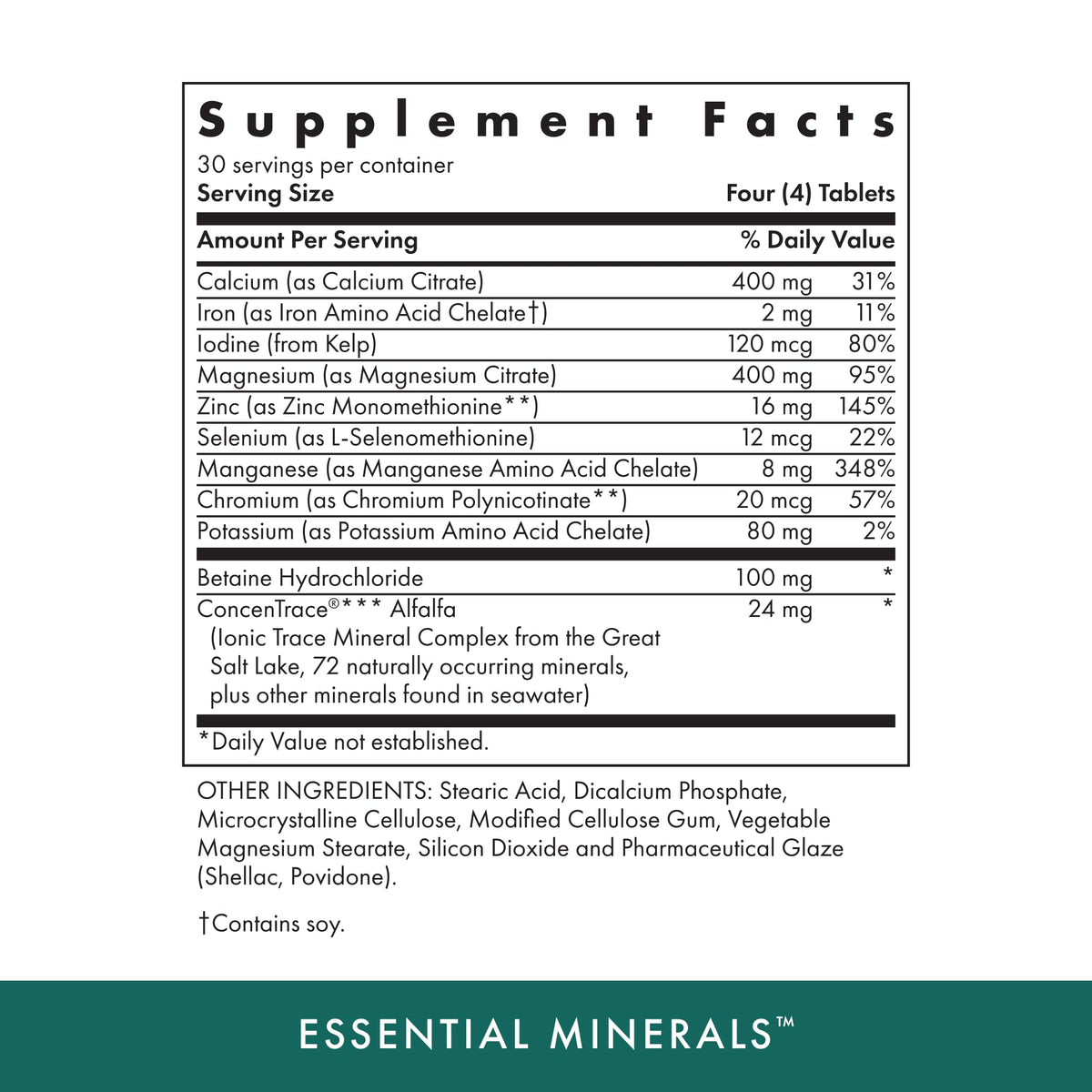 Michael's Essential Minerals Supplement - 120 Vegetarian Tablets - image 2