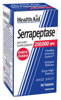 HealthAid Serrapeptase 250,000 SPU Proteolytic Enzyme - 30 Tablets
