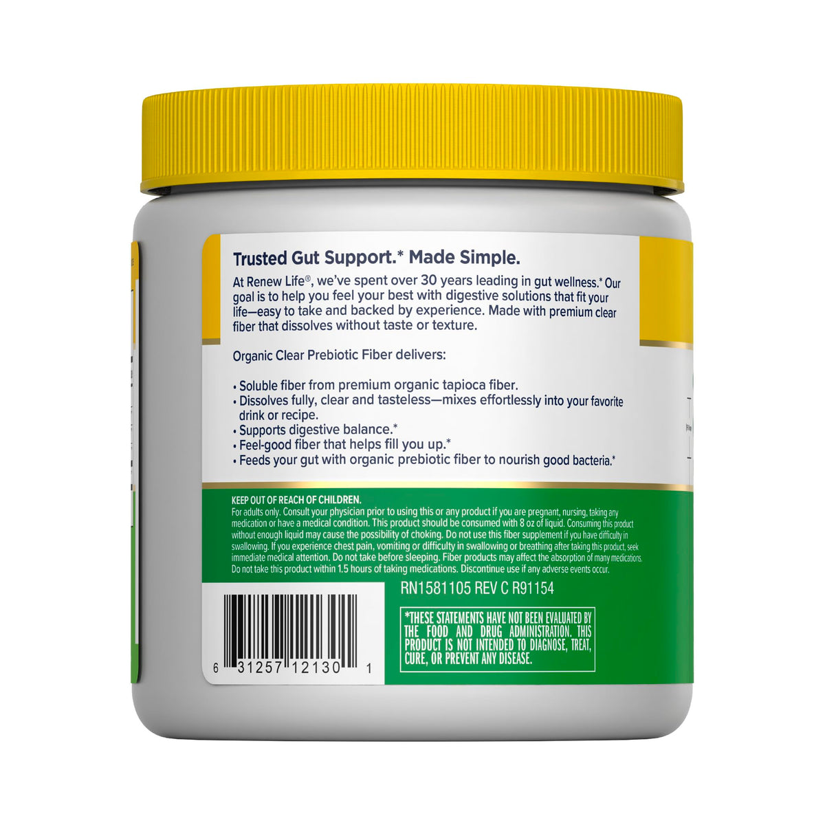 Renew Life Completely Clear Organic Prebiotic Fiber - 7 oz - image 3