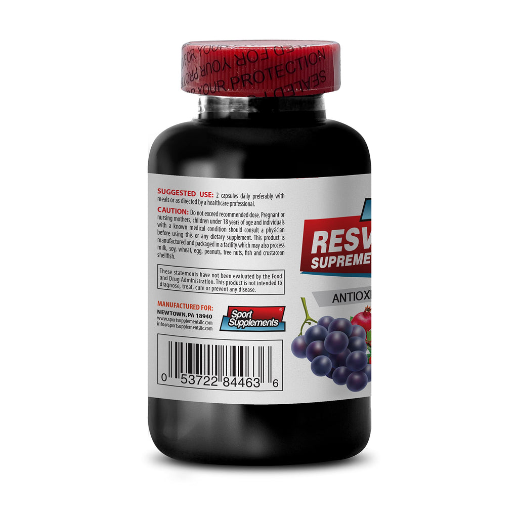 Sport Supplements Resveratrol Supreme 1200mg Antioxidant - 120 Capsules - image 3