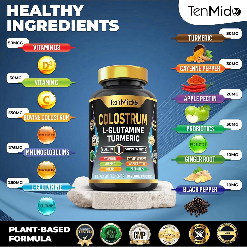 Tenmido Colostrum Supplement 10-in-1 Formula - 120 Capsules - image 3