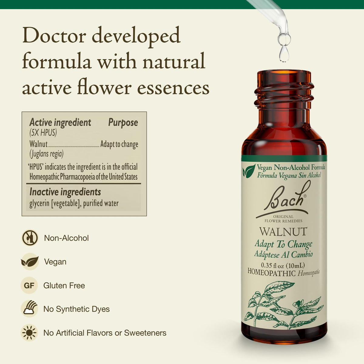 Bach Flower Remedies Walnut Non-Alcohol Formula - 10mL - image 2