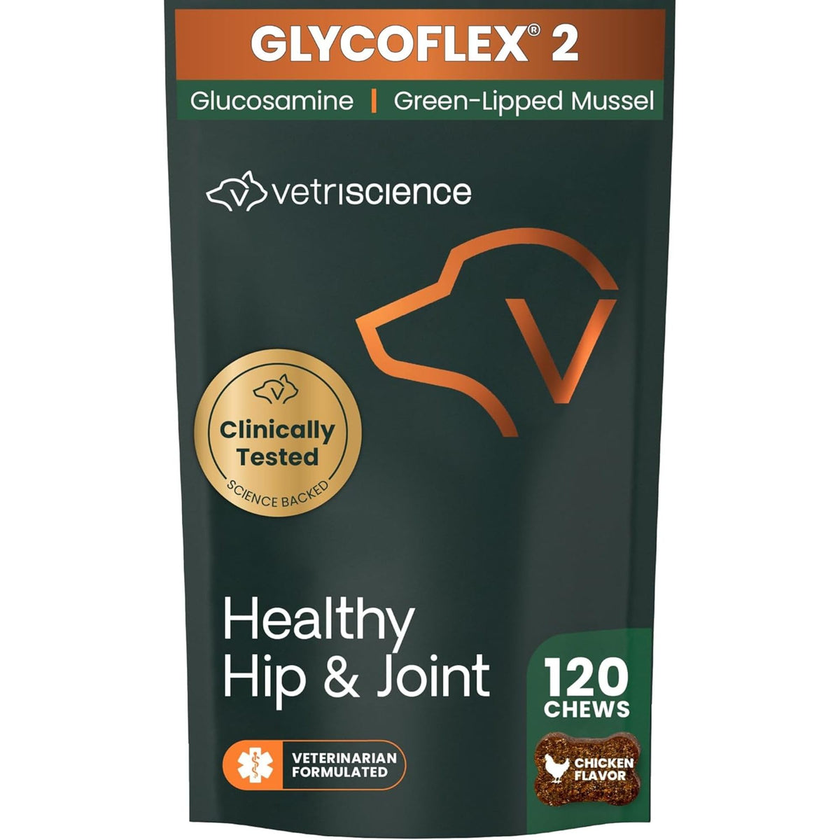 VetriScience Healthy Hip & Joint Chews for Dogs, Chicken - 120 Count