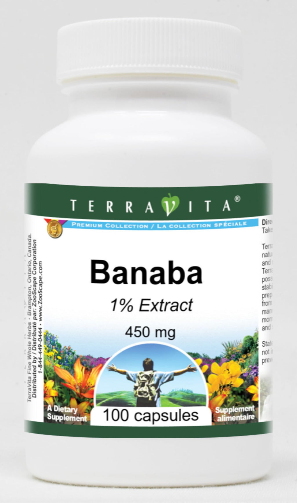 Terravita Banaba 1% Extract 450 mg - 100 Capsules