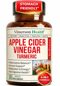 Vimerson Health Apple Cider Vinegar with Turmeric & Ginger - 60 Capsules