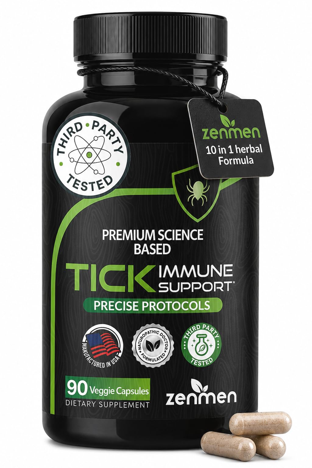 Zenmen Tick Immune Support Supplement - 90 Capsules