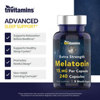 tnvitamins Melatonin 15 MG Sleep Support - 240 Capsules - image 4