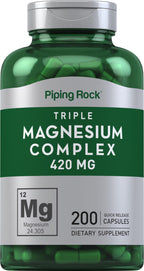Piping Rock Triple Magnesium Complex 420 mg - 200 Capsules