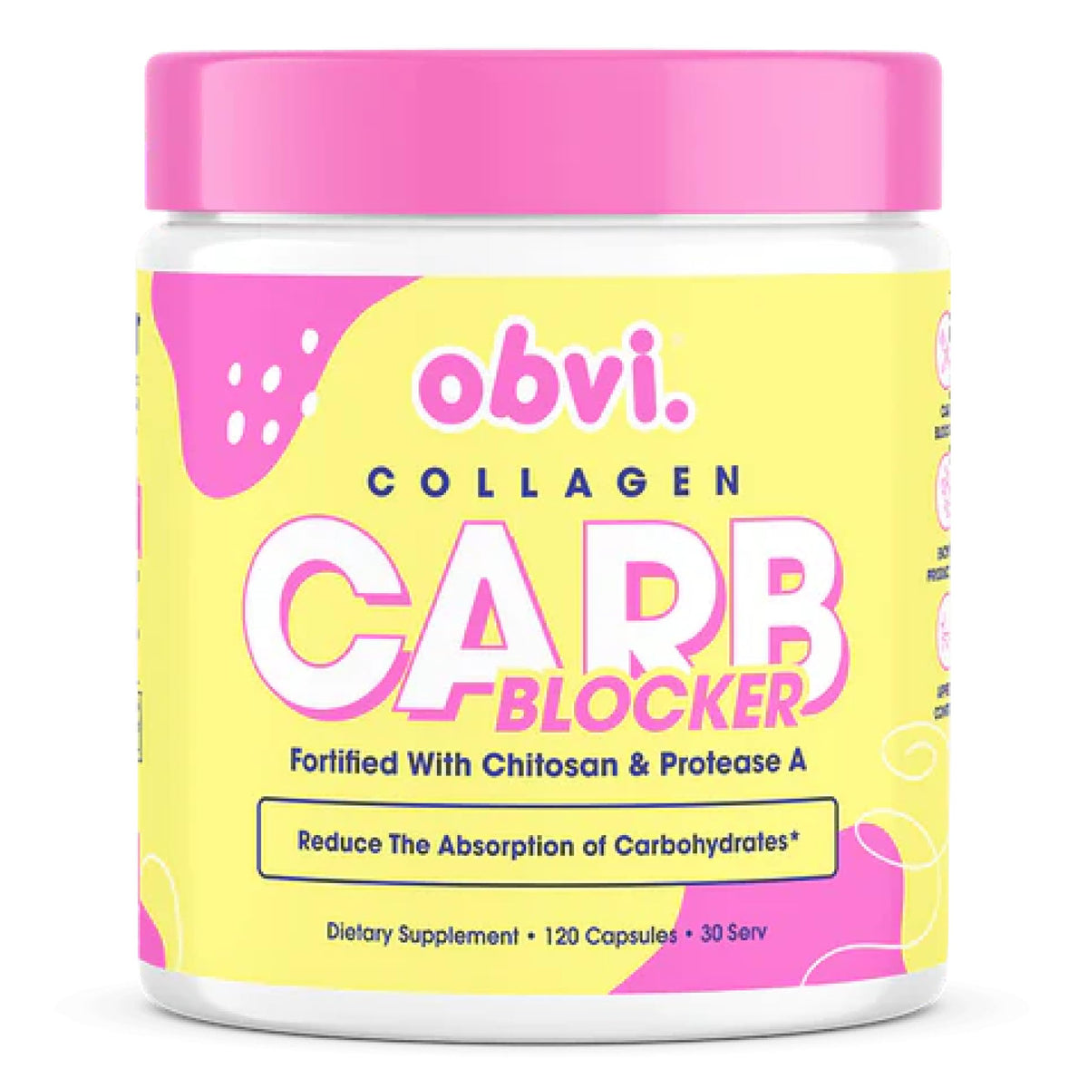 Obvi Guilt-Free Carb Blocker with White Kidney Bean Extract - 120 Capsules