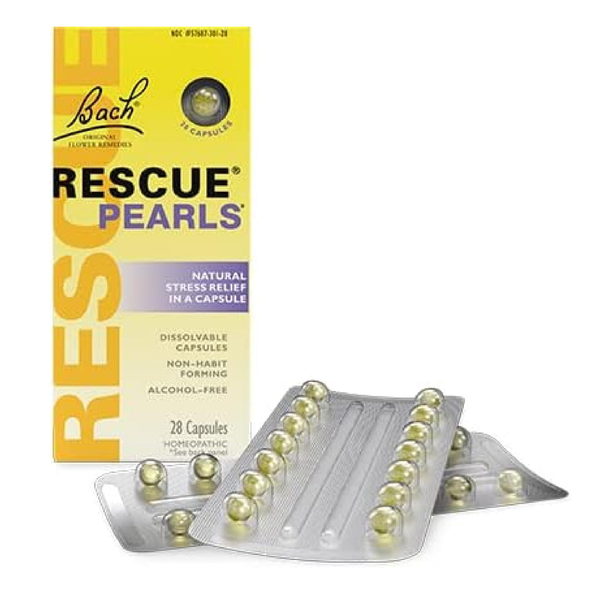 RESCUE Bach Rescue Pearls Natural Stress Relief - 28 Capsules - image 3