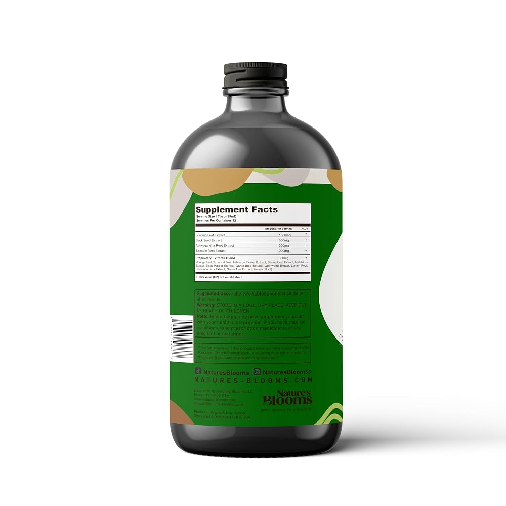 Nature's Blooms Soursop & Black Seed Bitters Bundle - 2 x 16 oz - image 4