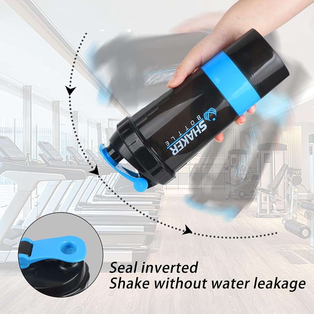 XTKS Shaker Bottle,16oz Protein Shaker Bottles with Mixing Ball, 3