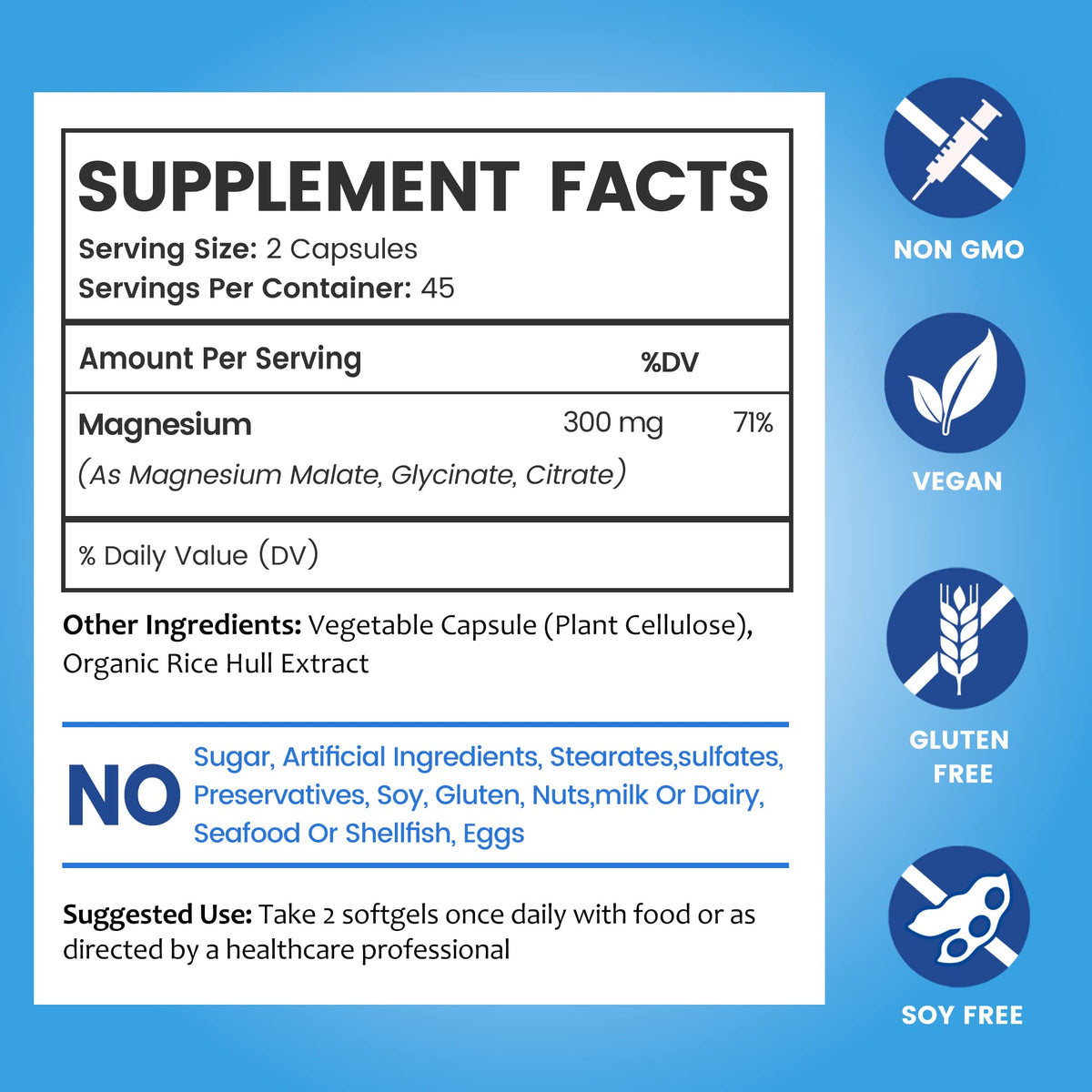 BioEmblem High Absorption Triple Magnesium Complex 300mg