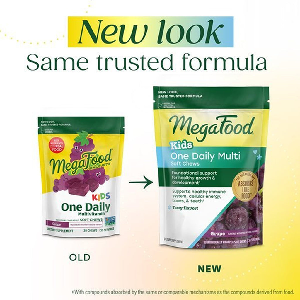 MegaFood Kids One Daily Multivitamin Soft Chews, Grape - 30 Chews - image 2
