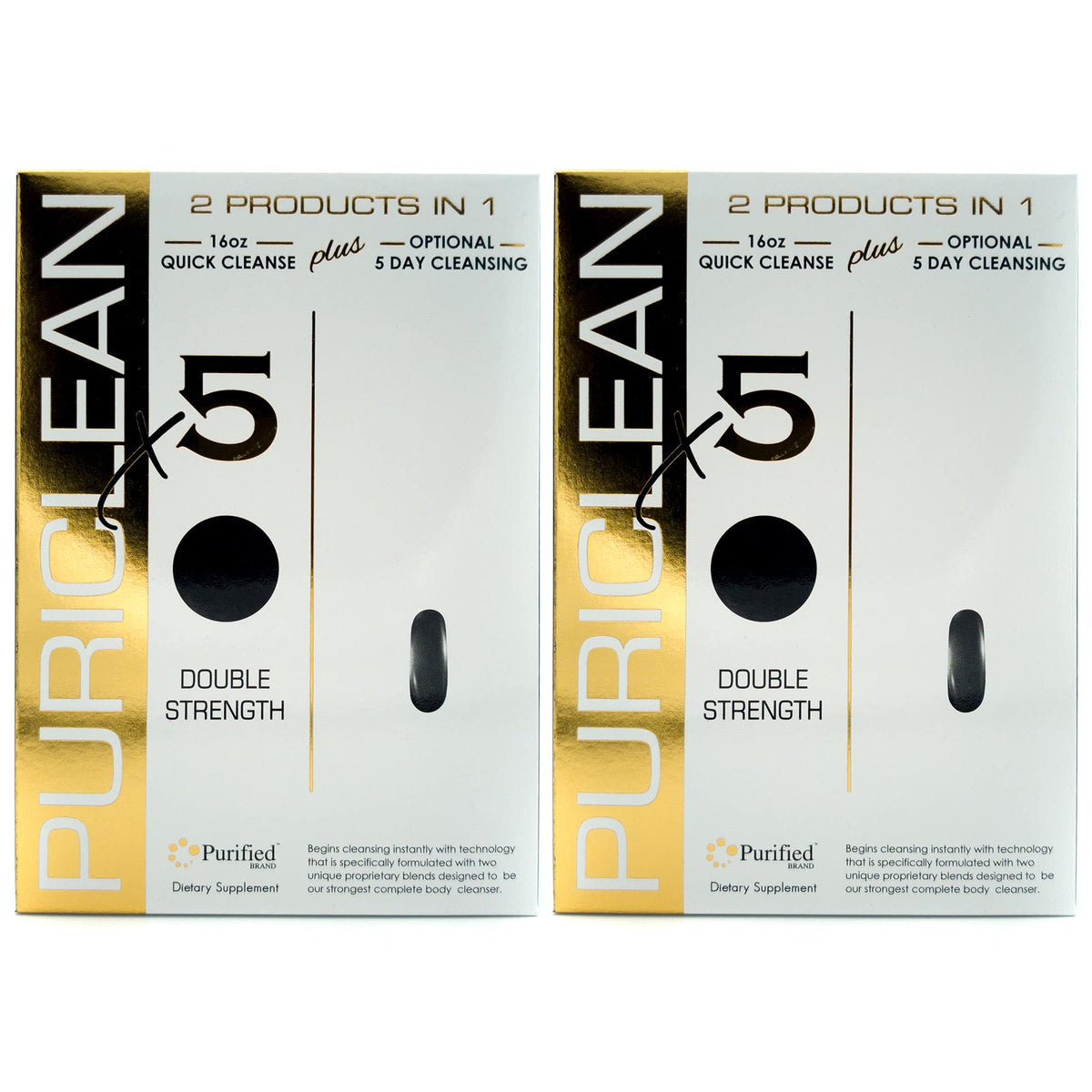 Wellgenix Puriclean X5 Complete Body Cleanser 2 in 1 Detox - Double