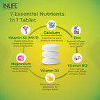 INLIFE Calcium Magnesium Zinc Vitamin D K2 Supplement - 120 Tablets - image 5
