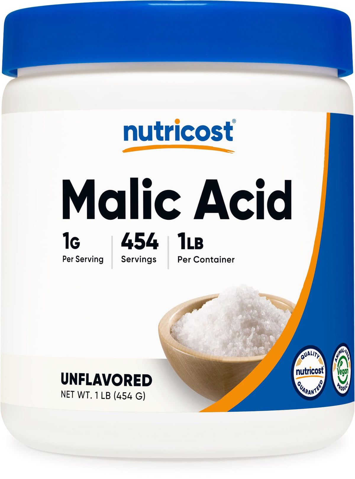 Nutricost Malic Acid Powder - Gluten Free, Non-GMO