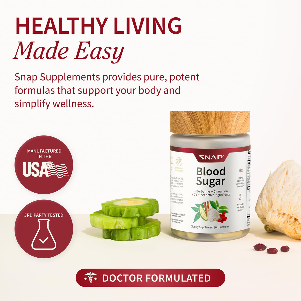 Snap Supplements Blood Sugar Blend - Support Healthy Blood Sugar