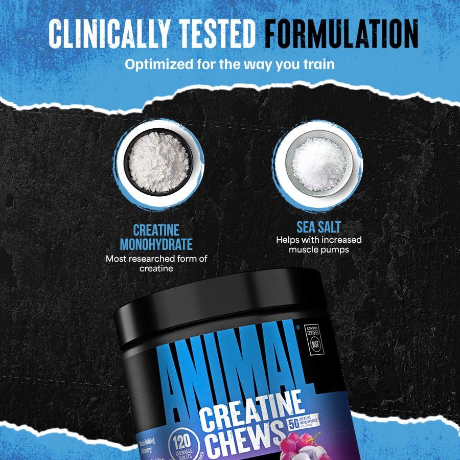 Animal Creatine Monohydrate Chews - Men & Women