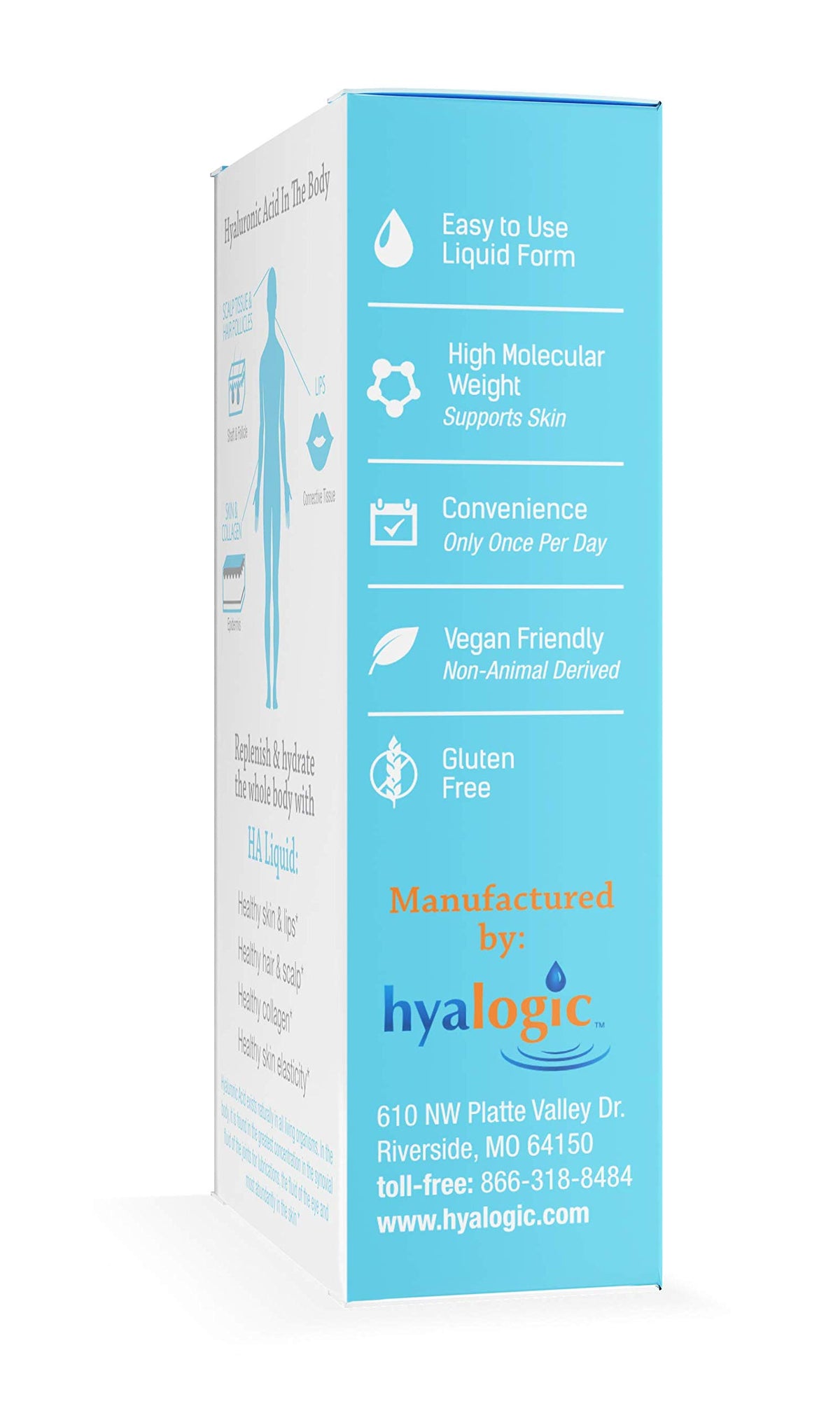 Hyalogic Beauty from Within Hyaluronic Acid Liquid - 1 Fl Oz - image 3
