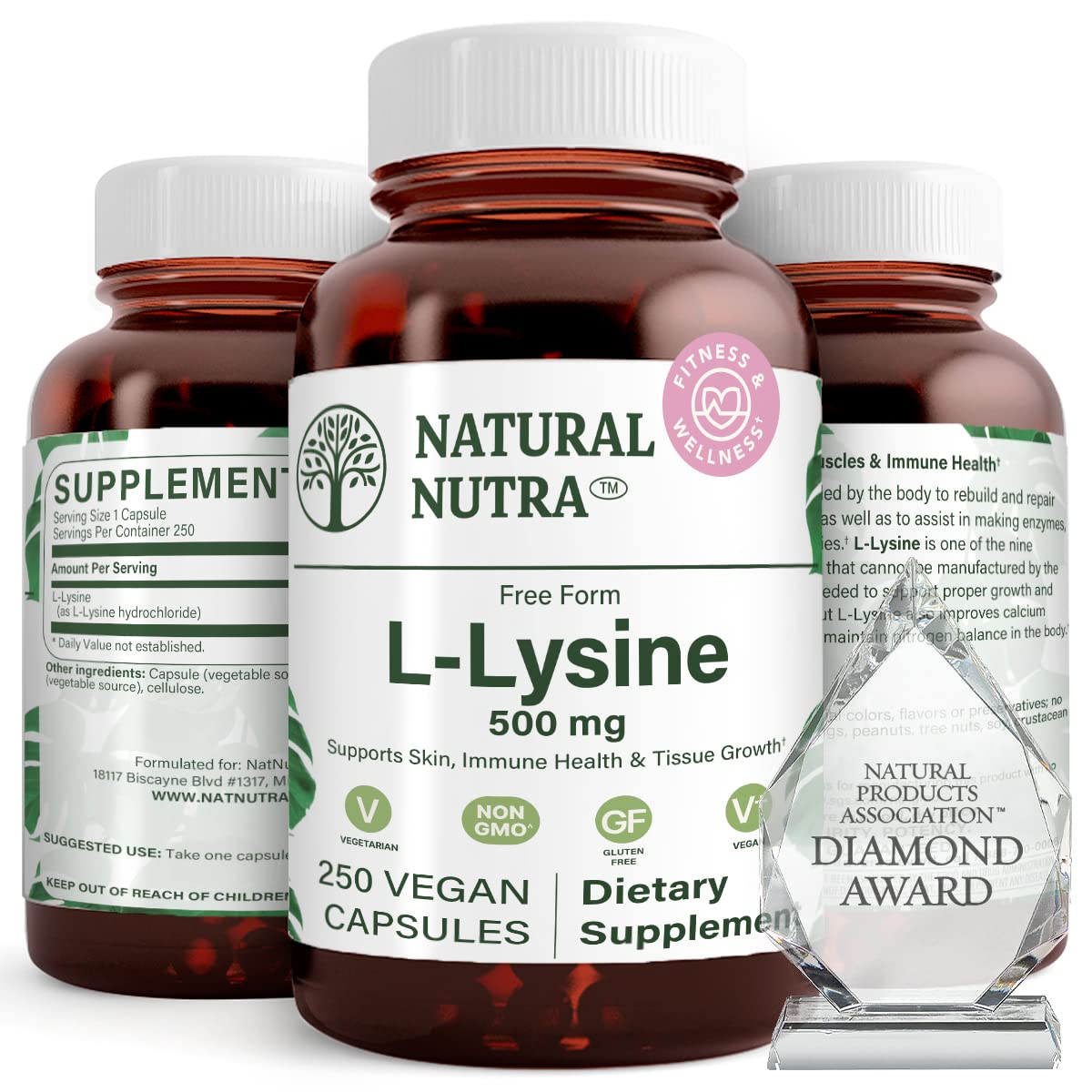 Natural Nutra L Lysine HCl, 500 mg Parent